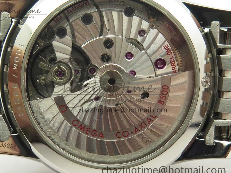 0315 De Ville Hour Vision 41mm SS VSF 1:1 Best Edition White Dial on SS Bracelet A8500 Super Clone Casual 7946